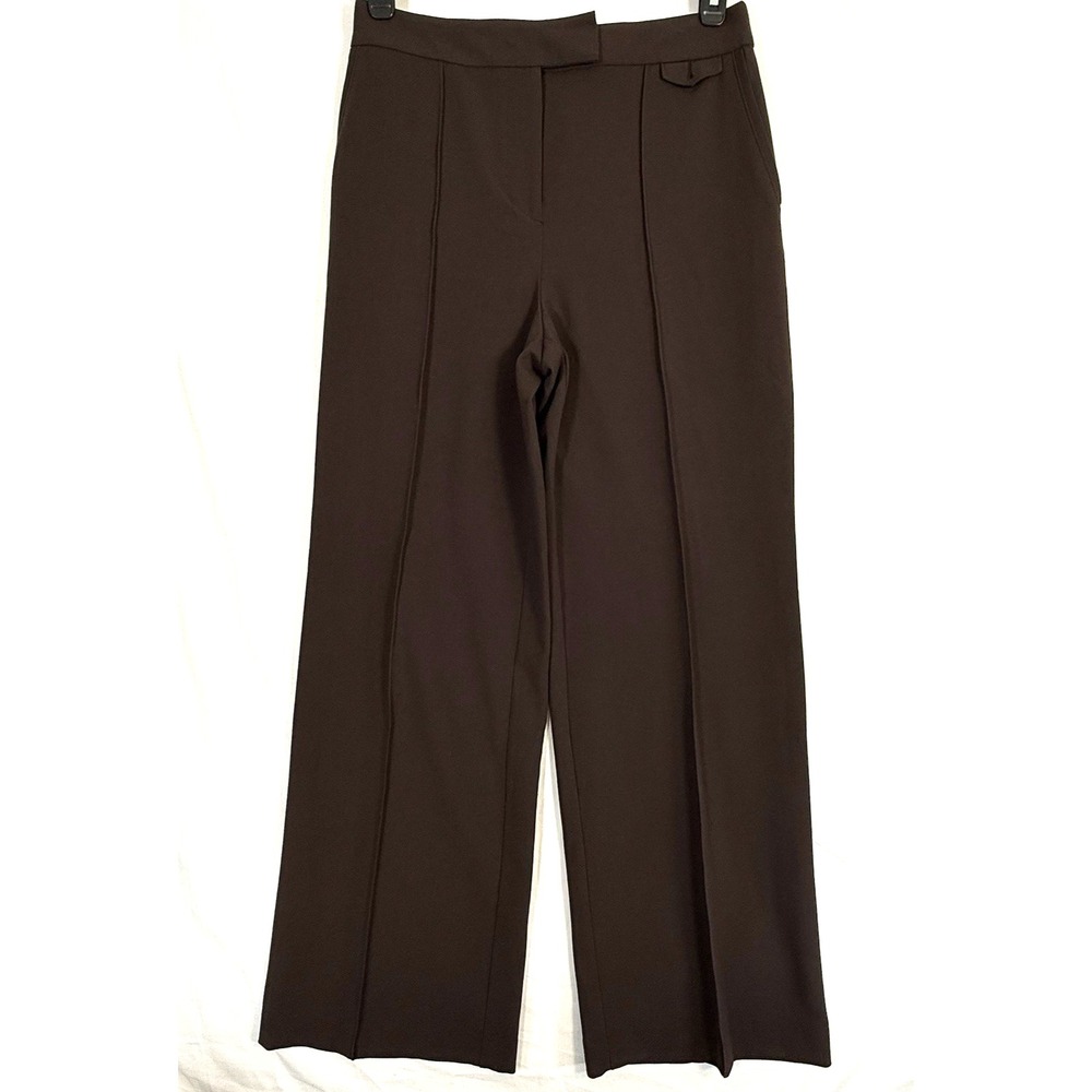 NWT Liz Claiborne Size 4(30X31) Wide Leg Trouser Brown Choc‎ Sauce Casual Work